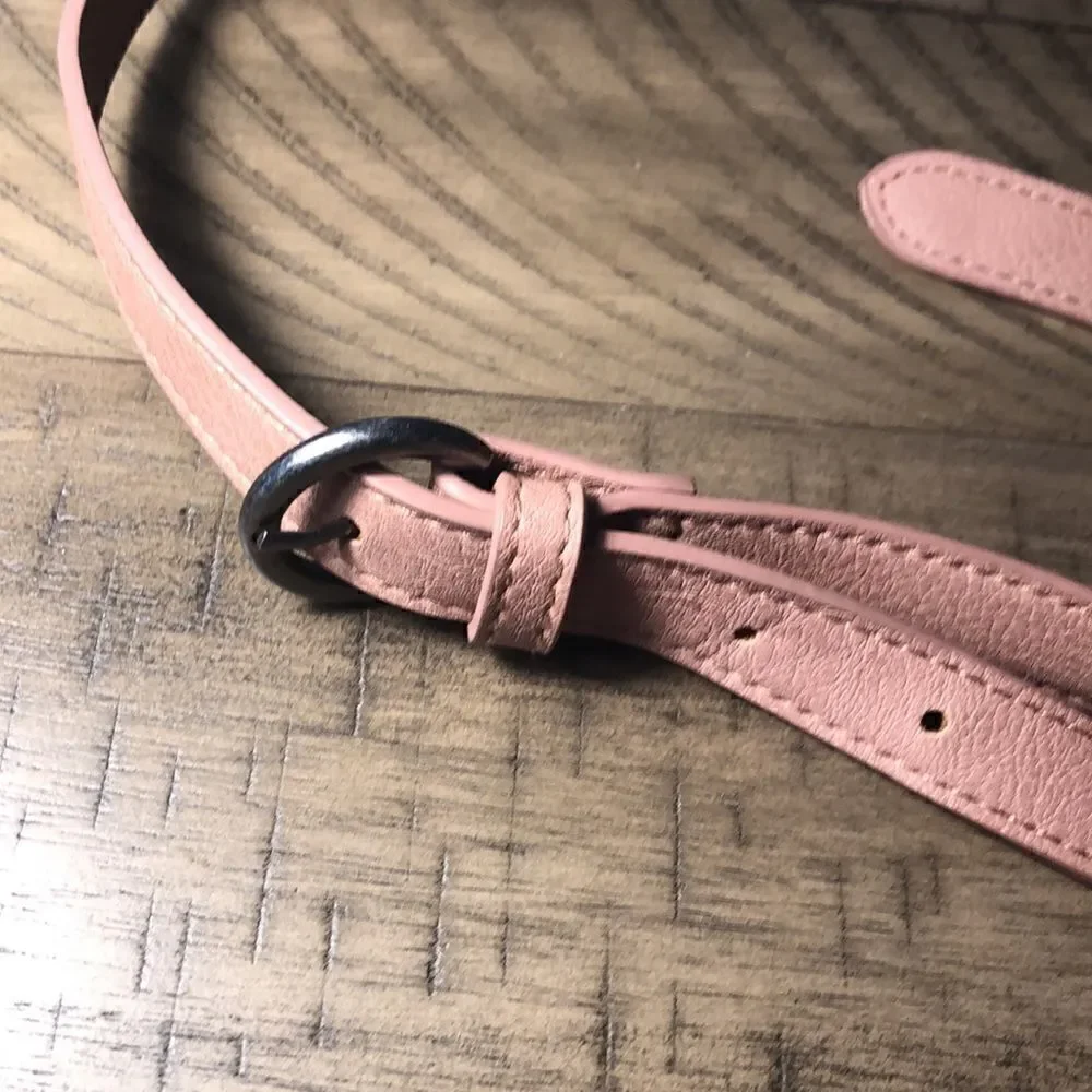 NWOT Pink Ring 💍 & Tassle Vegan Backpack Adjustable Straps. Pull Handle. Snap.
